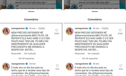 
				
					Gretchen defende Thammy após ataques no Dia dos Pais e desabafa: 'Todo ano'
				
				