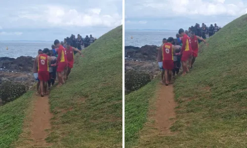 
				
					Homem morre após entrar no mar do Farol da Barra e passar mal
				
				