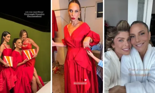 
				
					Ivete Sangalo, Bianca Andrade e Grazi Massafera gravam comercial de Natal juntas
				
				