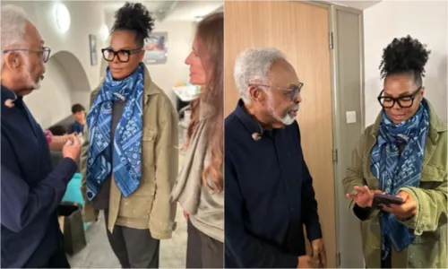 
				
					Janet Jackson tieta Gilberto Gil durante show em Londres
				
				