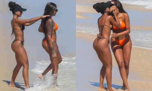 
				
					Ludmilla e esposa são flagradas em clima de romance em praia do Rio
				
				