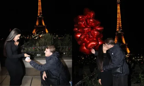 
				
					Mariely Santos é pedida em casamento aos pés da Torre Eiffel
				
				