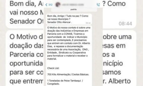 
				
					Otto Alencar tem rede social clonada e suspeito tenta aplicar golpes
				
				