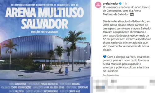 
				
					Prefeitura de Salvador anuncia construção de arena multiuso
				
				