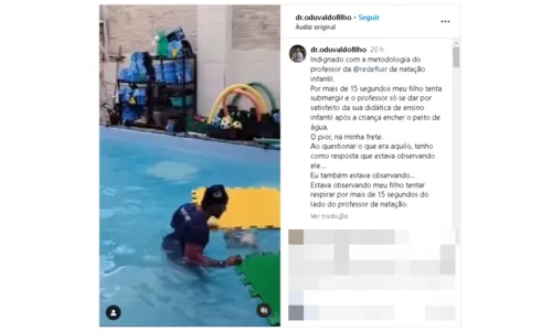 
				
					Professor de natação é demitido após polêmica com aula em Salvador
				
				