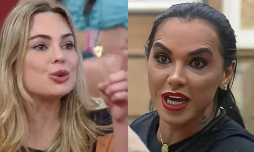 
				
					Rachel Sheherazade e Kamila Simioni protagonizam 1º barraco de 'A Fazenda 15'
				
				