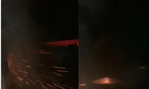 
				
					Turbina de avião pega fogo após colidir com ave e assusta passageiros
				
				