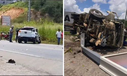 
				
					VÍDEO: Caminhão capota e carro fica destruído após acidente na BR-324
				
				