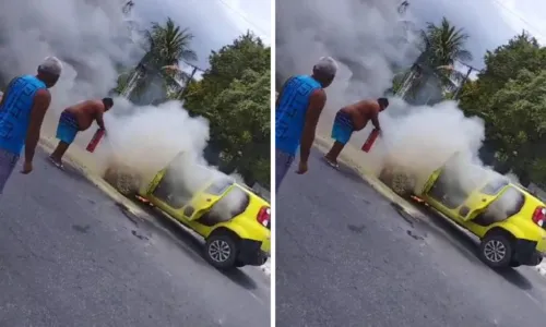 
				
					Vídeo: Carro pega fogo e é consumido pelas chamas em Madre de Deus
				
				