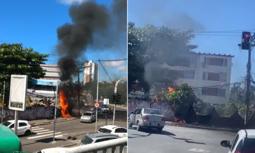 
				
					Vídeo: fiação pega fogo e assusta moradores no bairro do Cabula
				
				