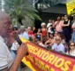 
                  Professores realizam protesto após suspensão de votação dos precatórios