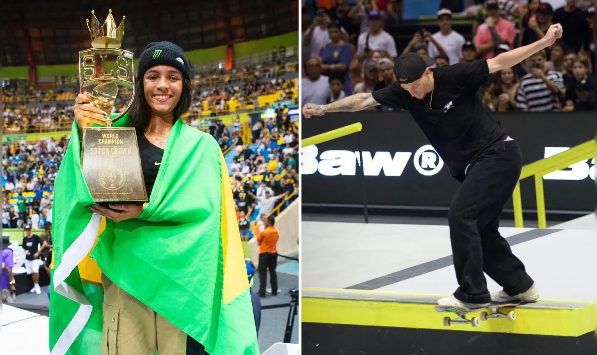Com vitórias de Rayssa e Vinni, Brasil tem dobradinha na Liga de Skate
