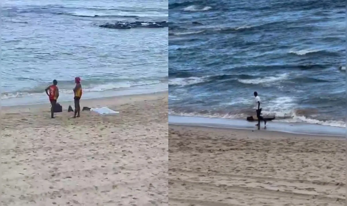 Mergulhador foi encontrado morto, no início da tarde desta terça-feira (2), na praia da Barra