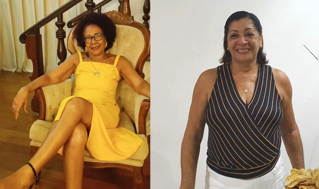 Maria Cristina, de 65 anos,  e Mira Lopes, de 68