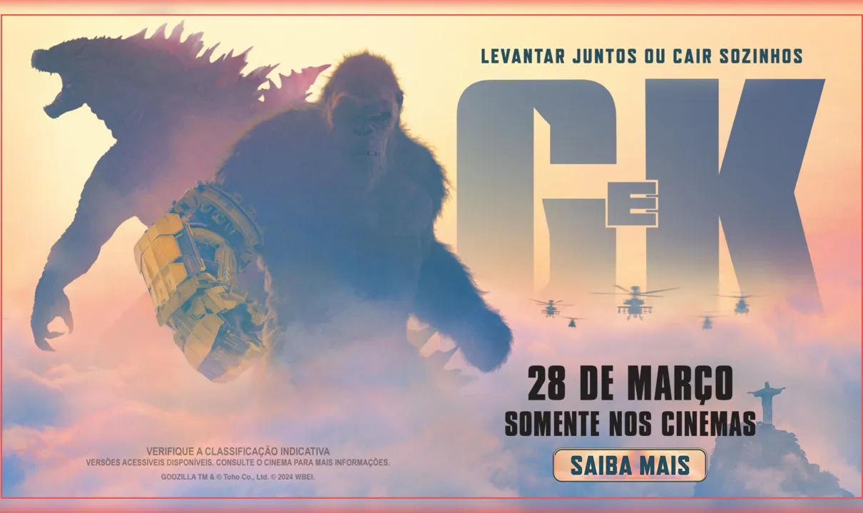 'Godzilla e Kong: O Novo Império' está disponível nos cinemas
