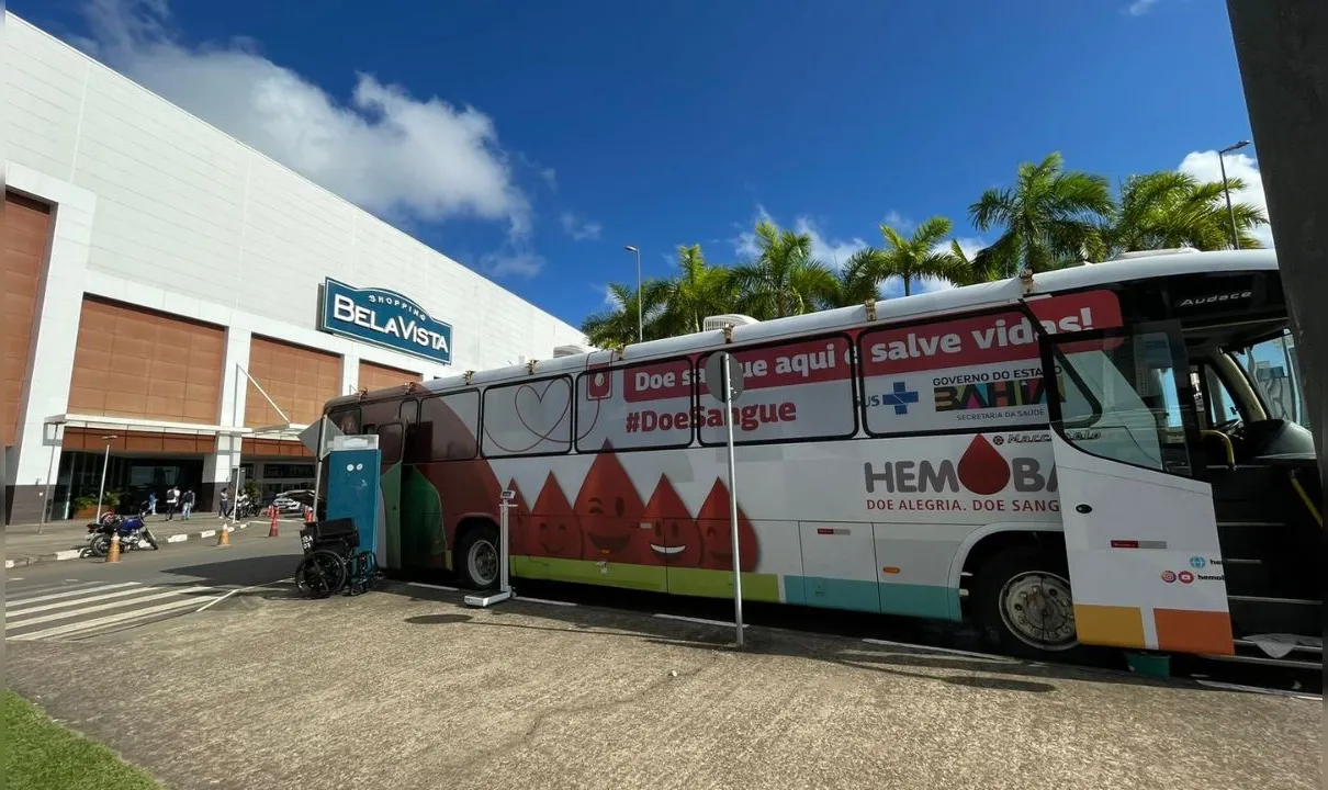 Unidade móvel do Hemoba ficará localizada no Shopping Bela Vista, de 19 a 22 de dezembro, entre 8h e 17h