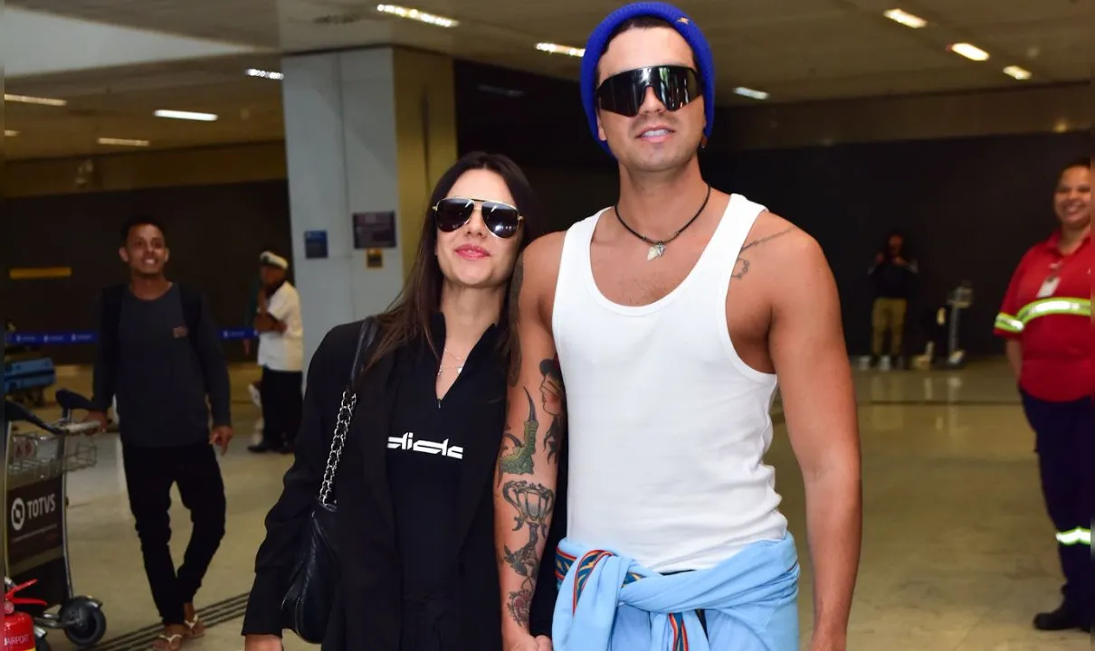 Em aeroporto, Luan Santana confirmou ter retomado relacionamento com Jade após quatro anos