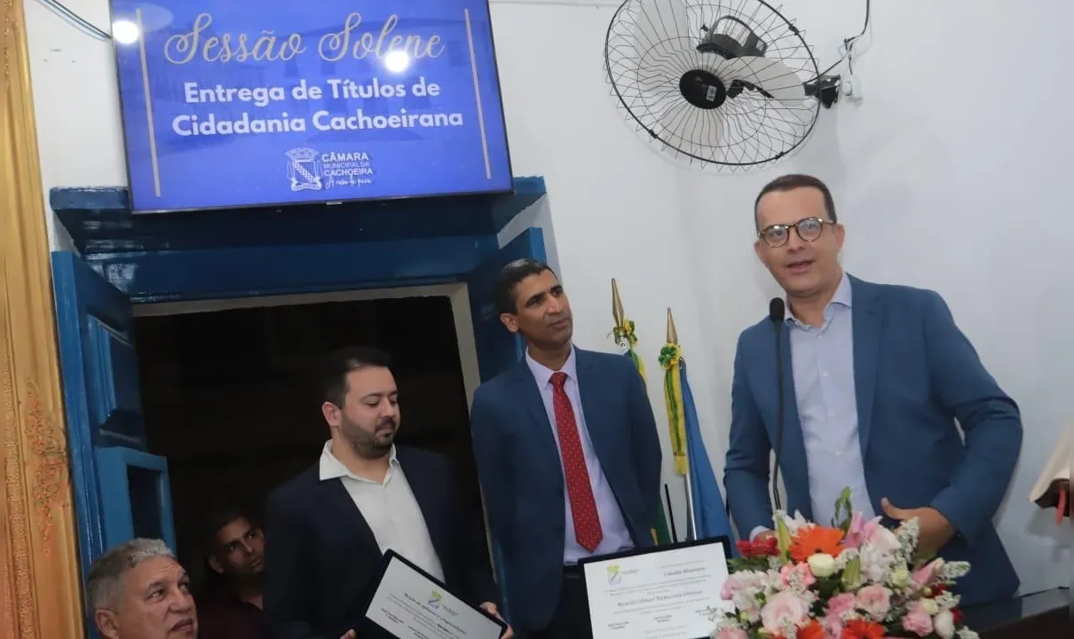 Ricardo Ishmael recebeu duas grandes homenagens da Câmara Municipal de Cachoeira