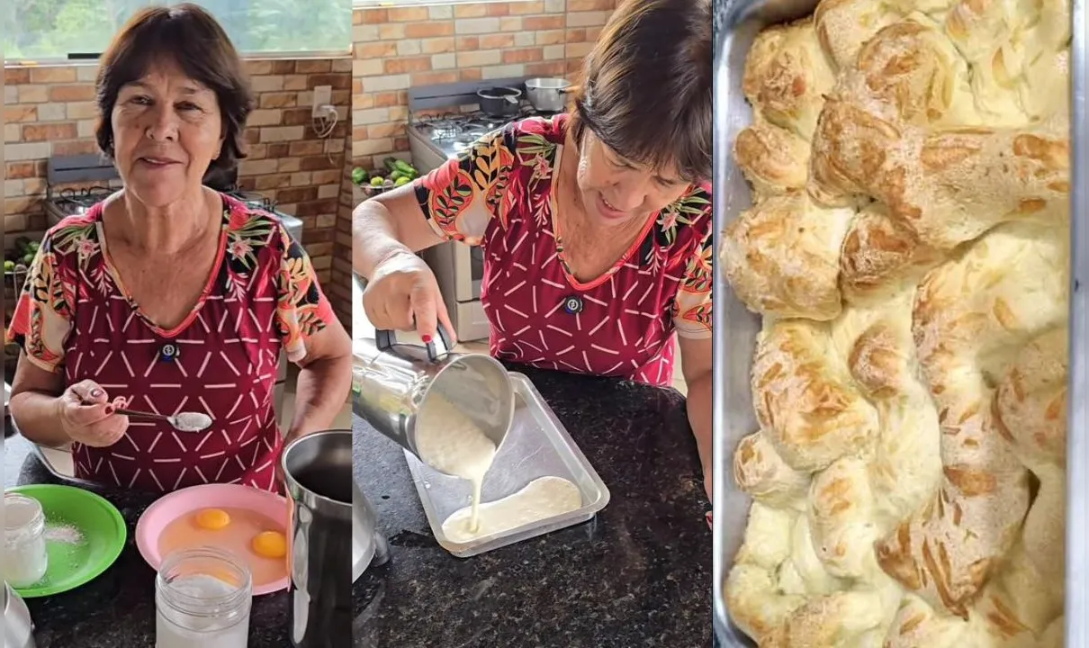 Aprenda fazer biscoito de polvilho gigante