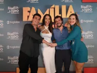 'Família é Tudo': elenco de nova novela das 7 se reúne em lançamento