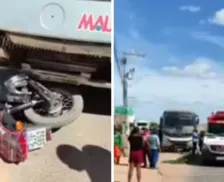 Adolescente de 14 anos fica ferido após bater moto em ônibus na Bahia