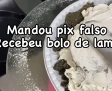 Confeiteira baiana recebe pix falso e engana golpista com bolo de lama