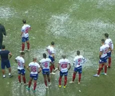 Bahia x Fluminense: fortes chuvas paralisam jogo na Arena Fonta Nova