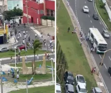 Membros de torcida organizada tentam interceptar ônibus em Salvador