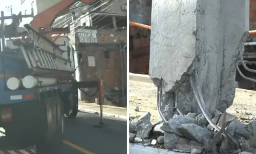  				 					Após queda de poste, parte da Estrada do Curralinho é interditada 				 				