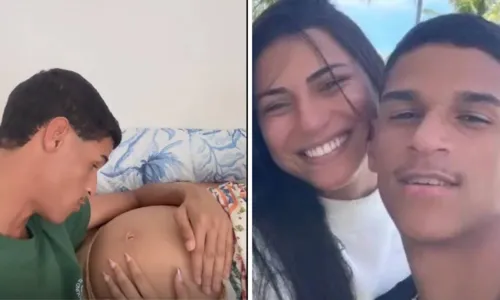 
				
					Após rumores de término, Luva posta vídeo beijando barriga de namorada
				
				