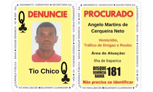  				 					Baralho do Crime: veja novos criminosos considerados perigosos na BA 				 				