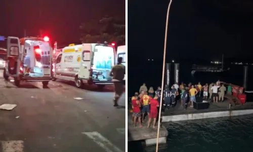 
				
					Barco vira no mar e pessoas morrem na Baía de Todos-os Santos
				
				