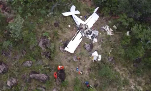 
				
					Bombeiros resgatam corpos das vítimas de queda de avião na Bahia
				
				