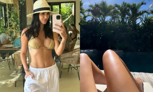  				 					Bruna Biancardi, ex de Neymar, posta novo clique de Mavie na Bahia 				 				