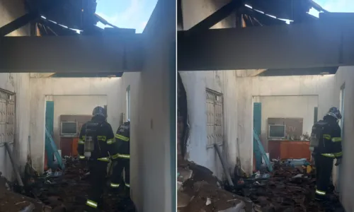 	Corpo é removido de escombros após incêndio em casa na Bahia	