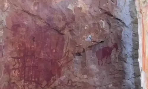 

					Desenho pré-histórico de lhama gigante é encontrado no oeste da Bahia

				