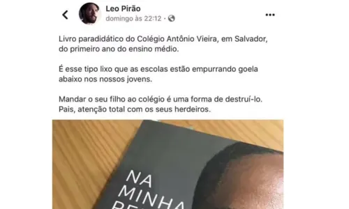  				 					Escola católica é criticada após usar livro de Djamila Ribeiro em aula 				 				