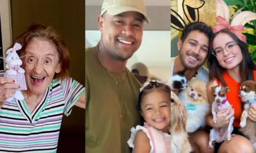  				 					Famosos celebram domingo de Páscoa em família; veja registros 				 				