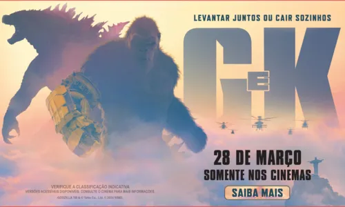  				 					'Godzilla e Kong: O Novo Império' já está disponível nos cinemas 				 				