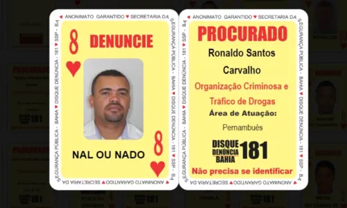 
				
					Integrante do 'Baralho do Crime' é preso no interior da Bahia
				
				