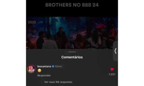
				
					Léo Santana reage a Paulo Ricardo ignorando Davi em festa do 'BBB 24'
				
				