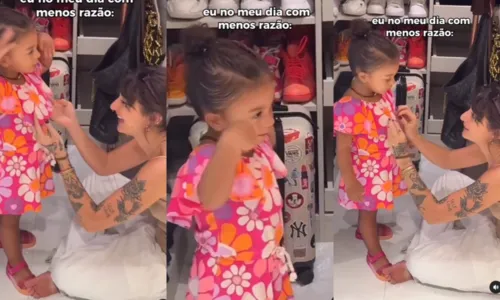  				 					Liz viraliza após esbanjar personalidade em vídeo sobre roupa; assista 				 				