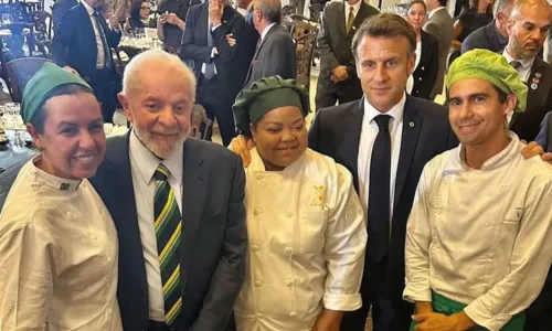 
				
					Lula e Macron: almoço entre presidentes teve pratos típicos da Bahia
				
				