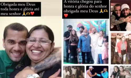 
				
					Mãe de Daniel Alves celebra liberdade provisória do jogador; veja
				
				