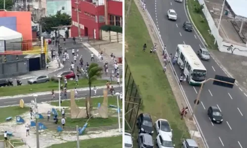 
				
					Membros de torcida organizada tentam interceptar ônibus em Salvador
				
				