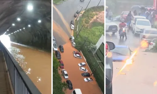 
				
					Motoristas usam contramão para fugir de alagamentos em Salvador
				
				
