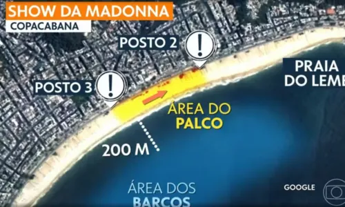  				 					Operação para show de Madonna encontra facas enterradas na areia 				 				