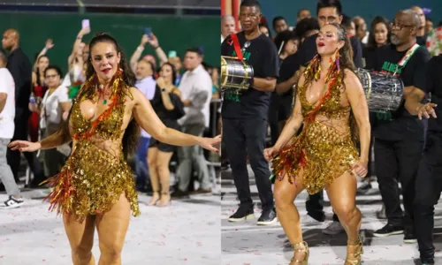 
				
					Paolla Oliveira exibe corpão fantasiada de 'fogo' para Grande Rio
				
				