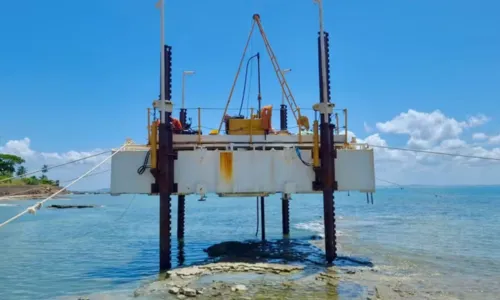  				 					Ponte Salvador-Itaparica: começa perfuração na beira do mar 				 				