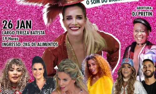 
				
					Sarajane reúne estrelas baianas para show no Pelourinho nesta sexta
				
				